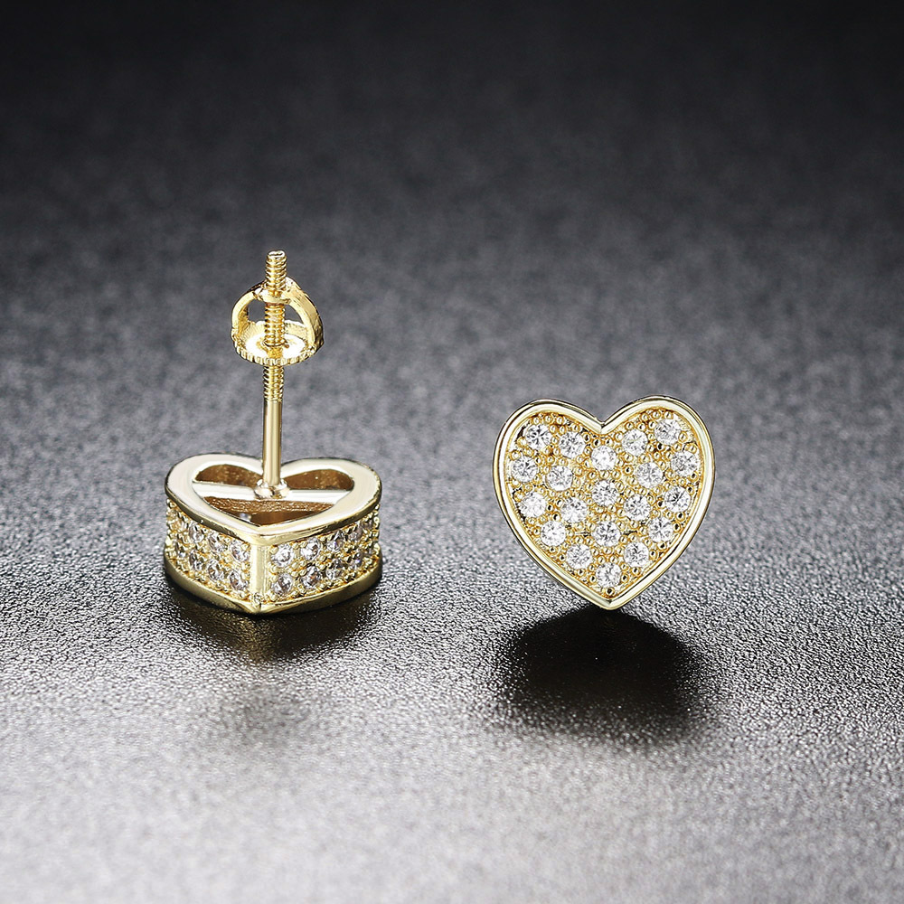 5g Weight Copper Ear Needle Material White Gold Plated, Gold Plated Plating Material Zircon Inlay Material Ear Studs Classification 1 Pair Quantity Daily, Party, Street Occasion Copper Material Round, Square, Heart Shape Pattern Unisex Gender Plating, Inlay Design Hip-Hop Style Gold, Silver Color 1 Pair Hip-Hop Round Square Heart Shape Plating Inlay Copper Zircon White Gold Plated Gold Plated Ear Studs 43