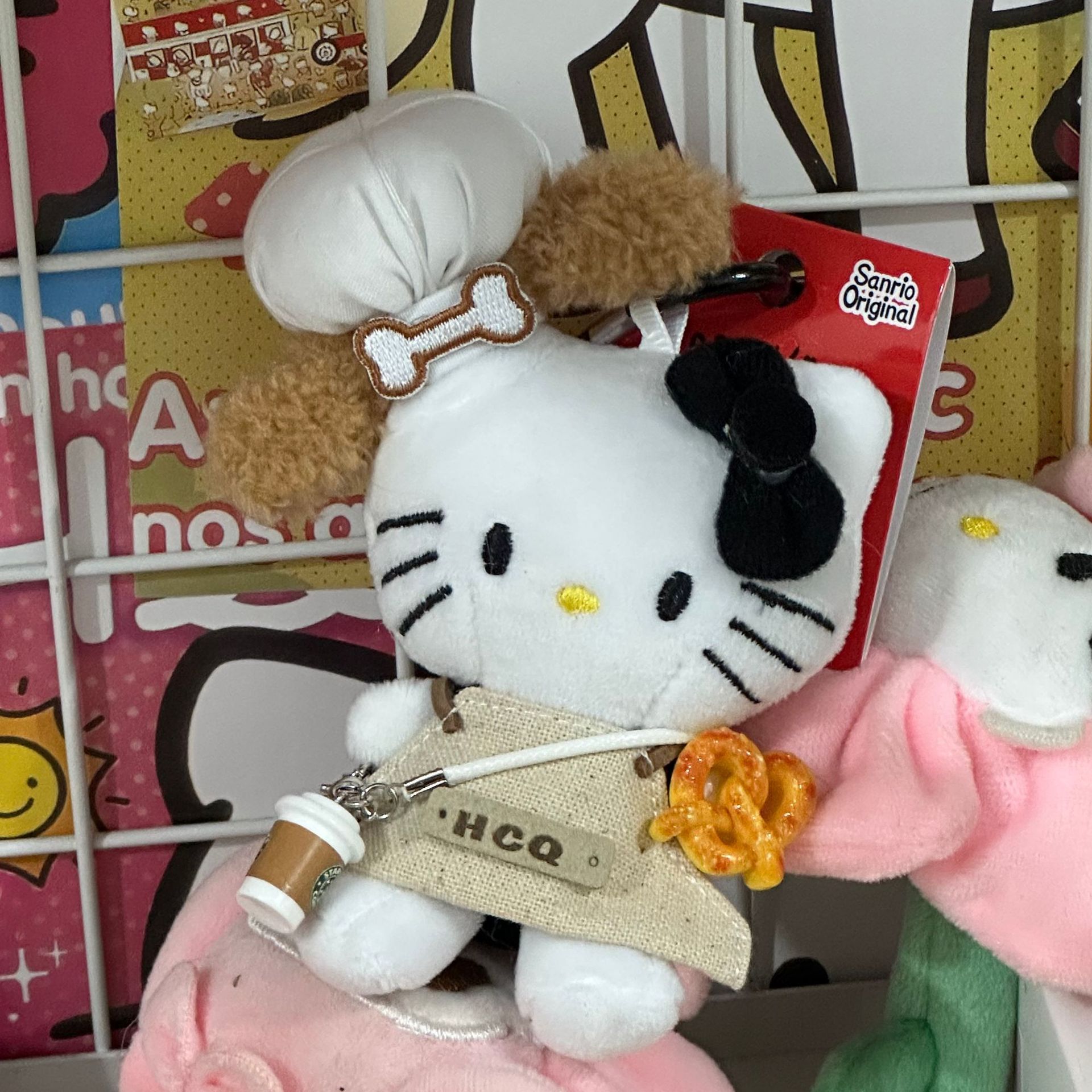 Amor hellokitty muñeca colgante llavero colgante bolsas de regalo bolsas de peluche lindo muñeca colgante lindo