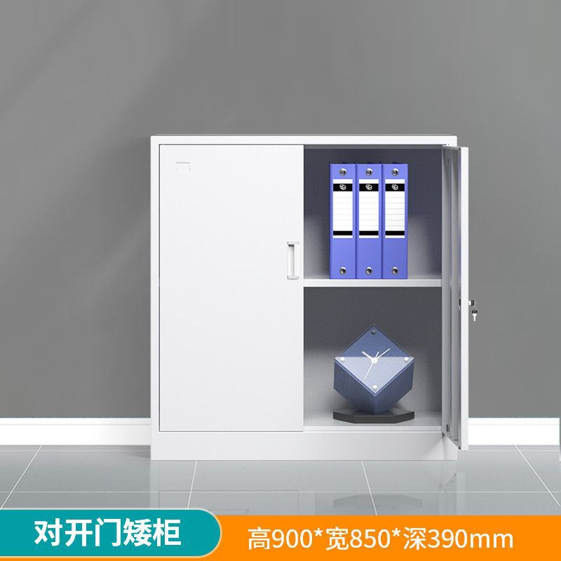 铁皮办公室文件柜钢制档案资料柜财务凭证柜带锁抽屉矮柜储物书柜|undefined