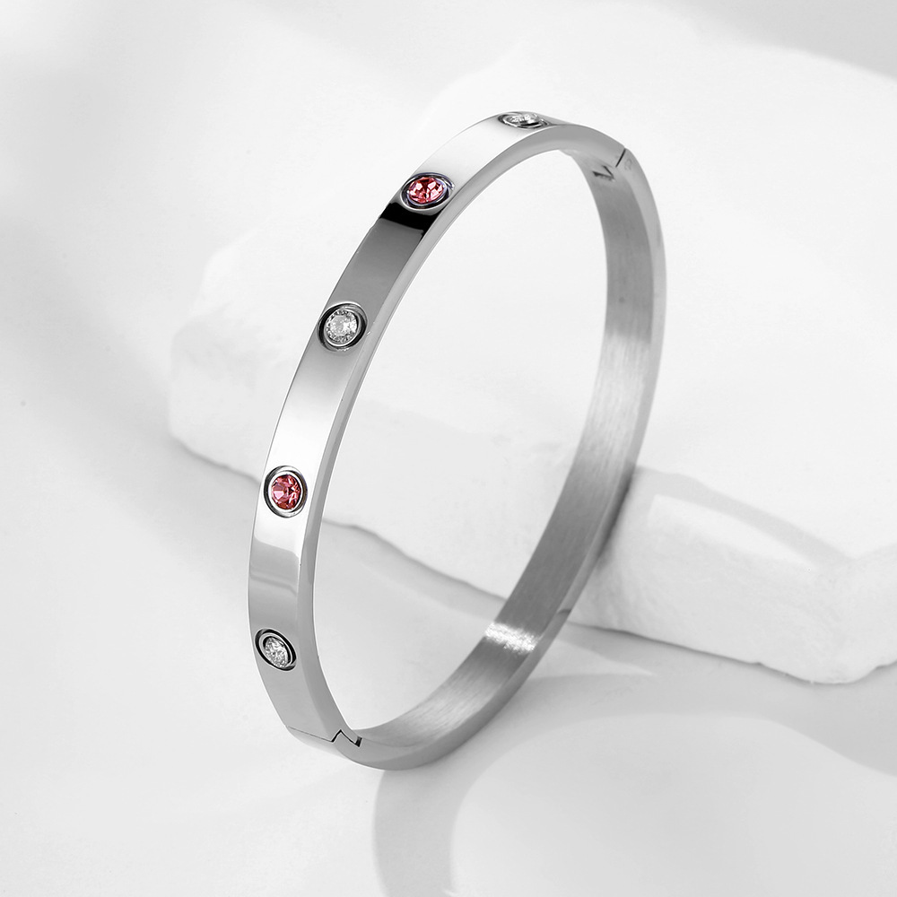 Basic Einfacher Stil Einfarbig Edelstahl 304 Armreif In Masse display picture 5