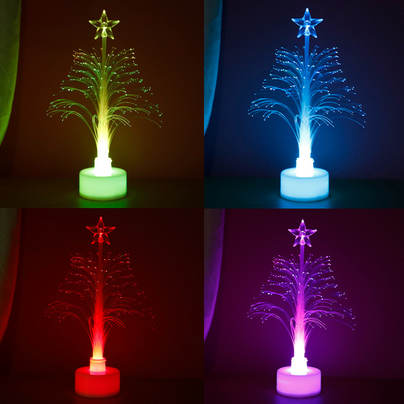 USB de fibra óptica árbol de Navidad LED luminoso árbol de Navidad mini árbol de Navidad luminoso árbol de Navidad árbol de fibra óptica