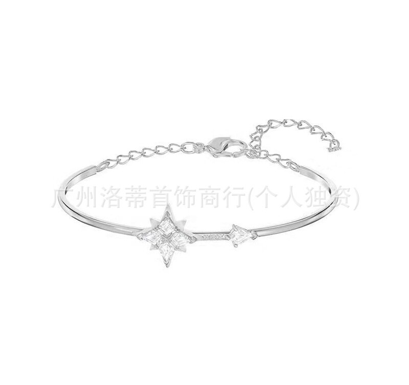 施家高版本恶魔之眼手镯采用施华洛元素世奇灵动方糖天鹅手链女环|undefined