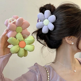 氛围感之神~2024新款超仙花朵发夹女后脑勺气质盘发高级感鲨鱼夹