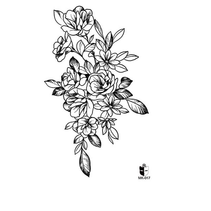 Animal blanco y negro desechable pegatinas de tatuaje belleza pegatinas de tatuaje moda estética patrón de personalidad dama pegatinas de tatuaje