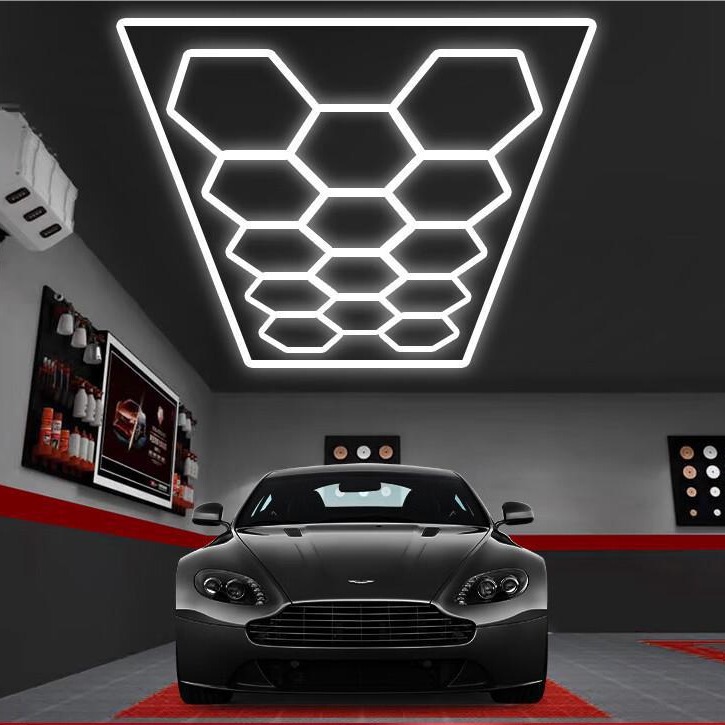 Honeycomb Lamp Led Cross-Border Gym Barber Shop Work Station Lamp Splicing Hexagonal Lamp Waterproof Wholesale Car Wash Shop Lamp Honeycomb Lamp Led Cross-Border Gym Barber Shop Work Station Lamp Splicing Hexagonal Lamp Waterproof Wholesale Car Wash Shop Lamp
