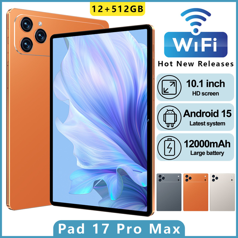 Cross-Border Exclusive Supply of Popular Pad 17 Promax 12+512g Memory Smart Tablet Computer Source Manufacturer Dropshipping
