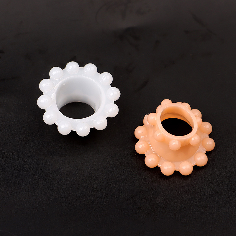 Beaded Penis Ring, TPE Delay Constriction Ring with 18 Beads, Manual Male Adult Toy — detail image 21