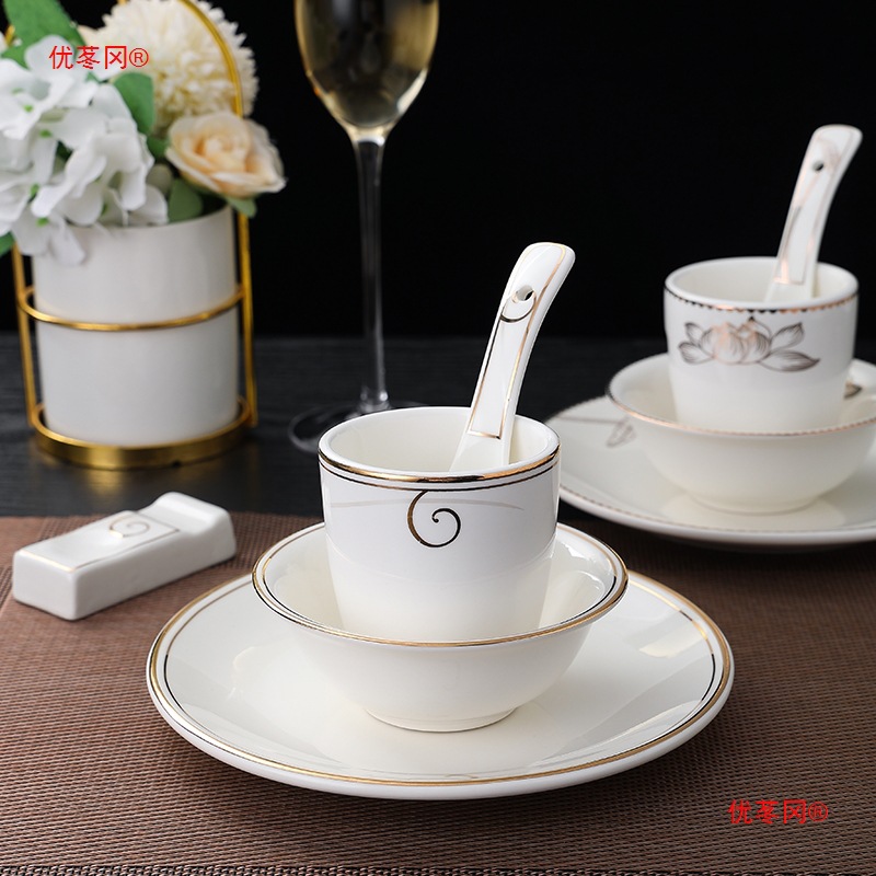 Tableware for hotel, ceramic set