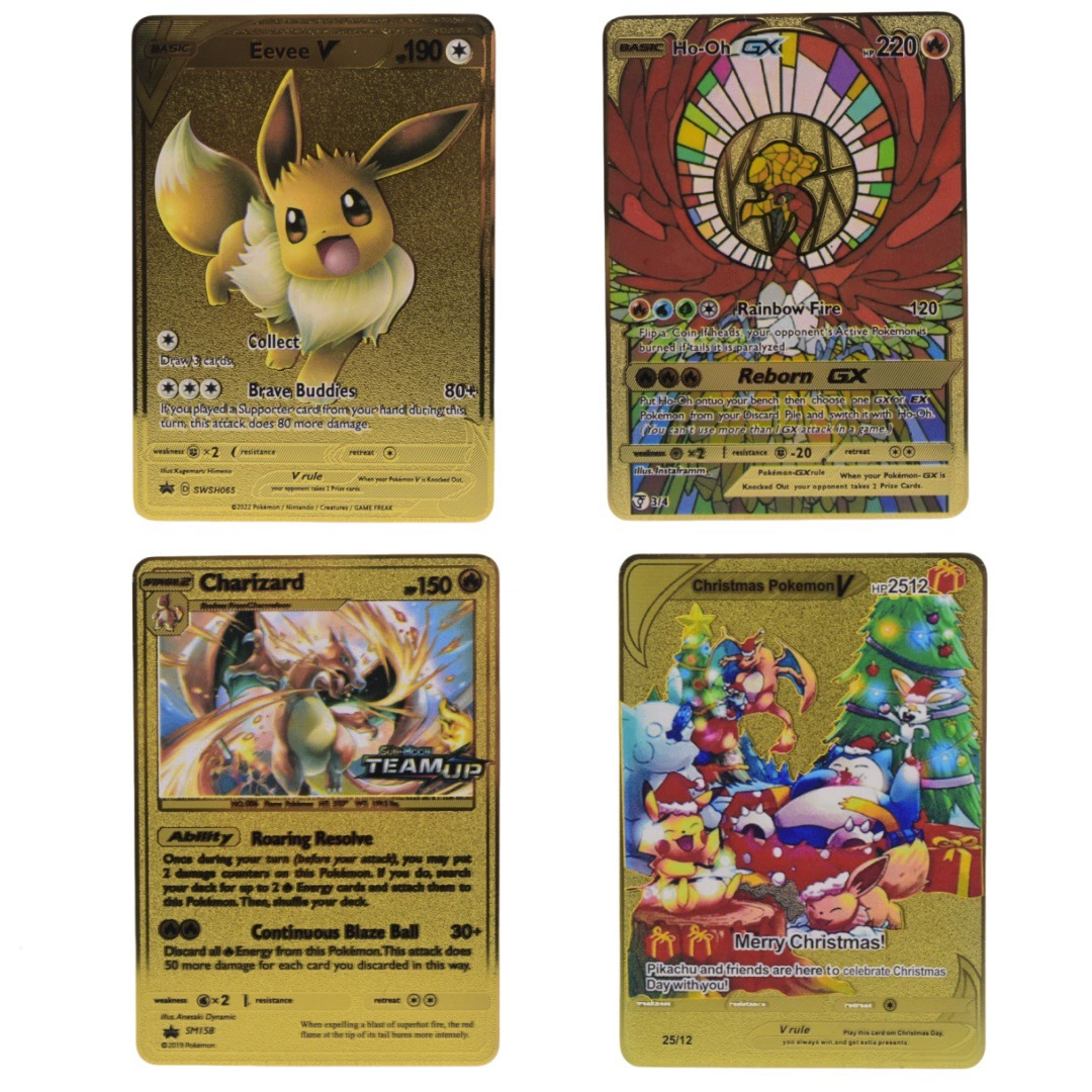 Pokemon Metal Card Pokemon Pokemon Pokemon Английский Western Metal Card Новый стиль