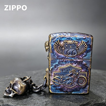Zippo芝宝正品打火机盔甲加厚贴章做旧复古礼物煤油砂轮送礼批发
