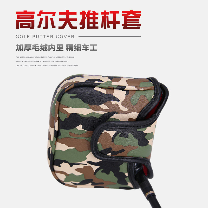 Nuevo camuflaje cubierta del Club de Golf cubierta protectora del putter cubierta de la tapa de los hombres y las mujeres resistente a los arañazos grueso paño de la Pu fábrica al por mayor