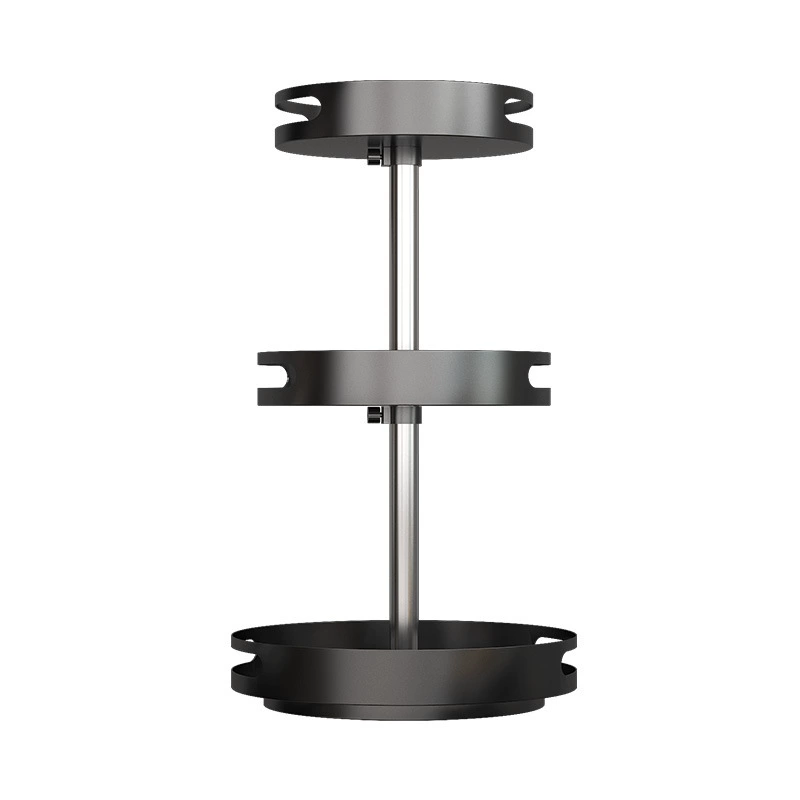 Kitchen rotation rack multi -function can rotate feasting rack carbon steel three -layer disc seasoning box pallet storage rack