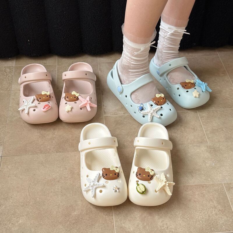 Ballet Slippers for Women, New Summer Slippers for Outdoor Wear, Non-Slip, Cute Cartoon Breathable Closed-Toe Beach Clogs Ballet Slippers for Women, New Summer Slippers for Outdoor Wear, Non-Slip, Cute Cartoon Breathable Closed-Toe Beach Clogs