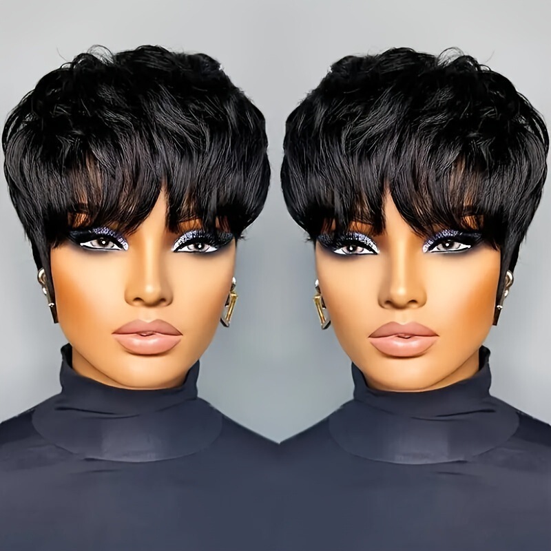 Foreign Trade Wigs, European and American Fashion Short Hair for Women, African Fluffy Short Curly Hair Wigs, Synthetic Fiber Machine-Made Wigs, Wholesale