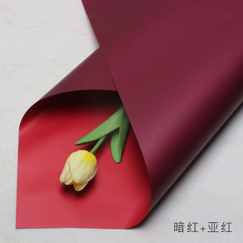 Venta directa de fábrica de papel de embalaje de flores impermeable bicolor Ouya papel ramo floristería floristería material de embalaje floral al por mayor