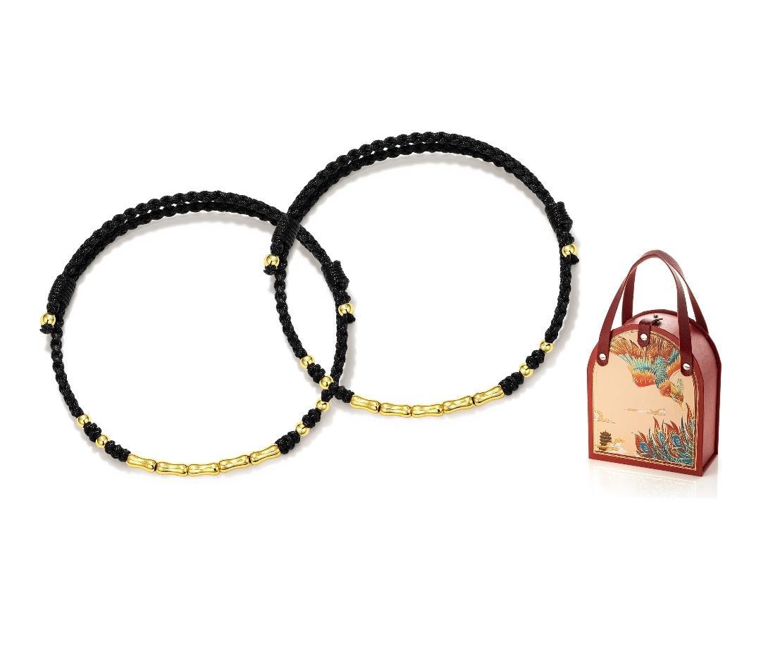 設計師推薦 竹節情侶手鍊小眾設計節節高升國風學生編織手繩