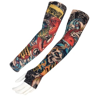 360 seamless tattoo ice sleeve cross-border hot sunscreen UV tattoo sleeve dragon carp tattoo sleeve