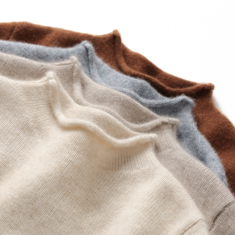 Children's Small Cashmere Sweater Autumn and Winter New Style Rolled Edge Collar Thickened Boys and Girls Sweater Wool Knitwear Cross-Border Model Children's Small Cashmere Sweater Autumn and Winter New Style Rolled Edge Collar Thickened Boys and Girls Sweater Wool Knitwear Cross-Border Model