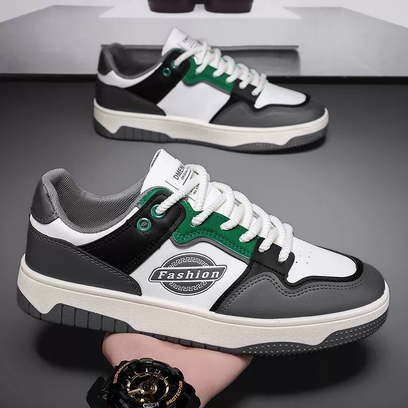 Мужская обувь 2025 весна новая мода мужская универсальная модель высокого класса легкая мягкая подошва спортивная повседневная маленькая белая плоская обувь