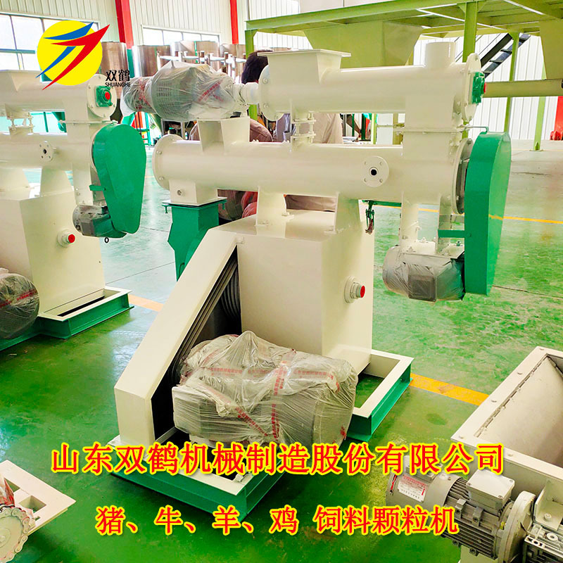批量生产大型鹌鹑颗粒饲料机时产1吨环模颗粒机养殖农业饲料机械