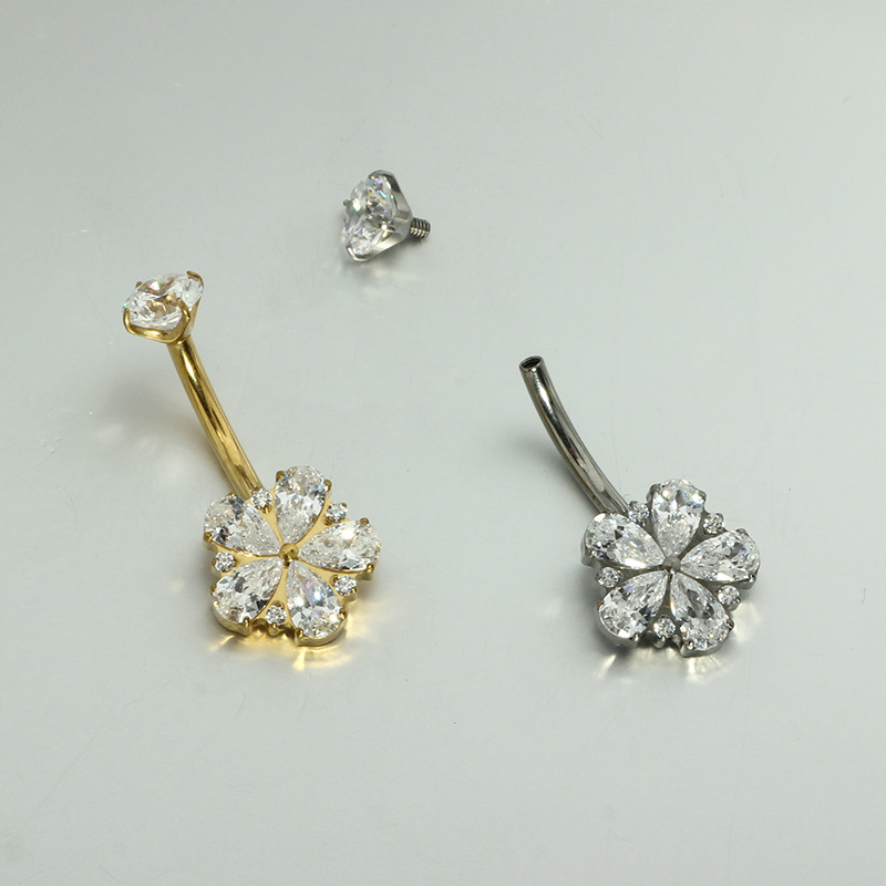Pointed titanium steel lip stud product view