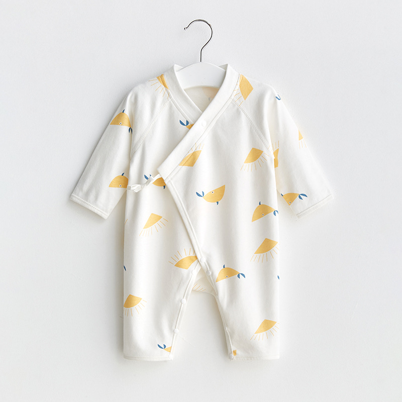 Ropa de bebé recién nacido para primavera y otoño, capa base de algodón puro para bebés de 0 a 3 meses, pelele de otoño para recién nacidos, conjunto de una pieza para bebés.
