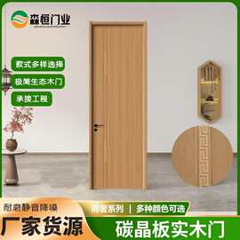 工厂定制免漆碳晶室内门房门实木复合卧室门套装门生态门T型门