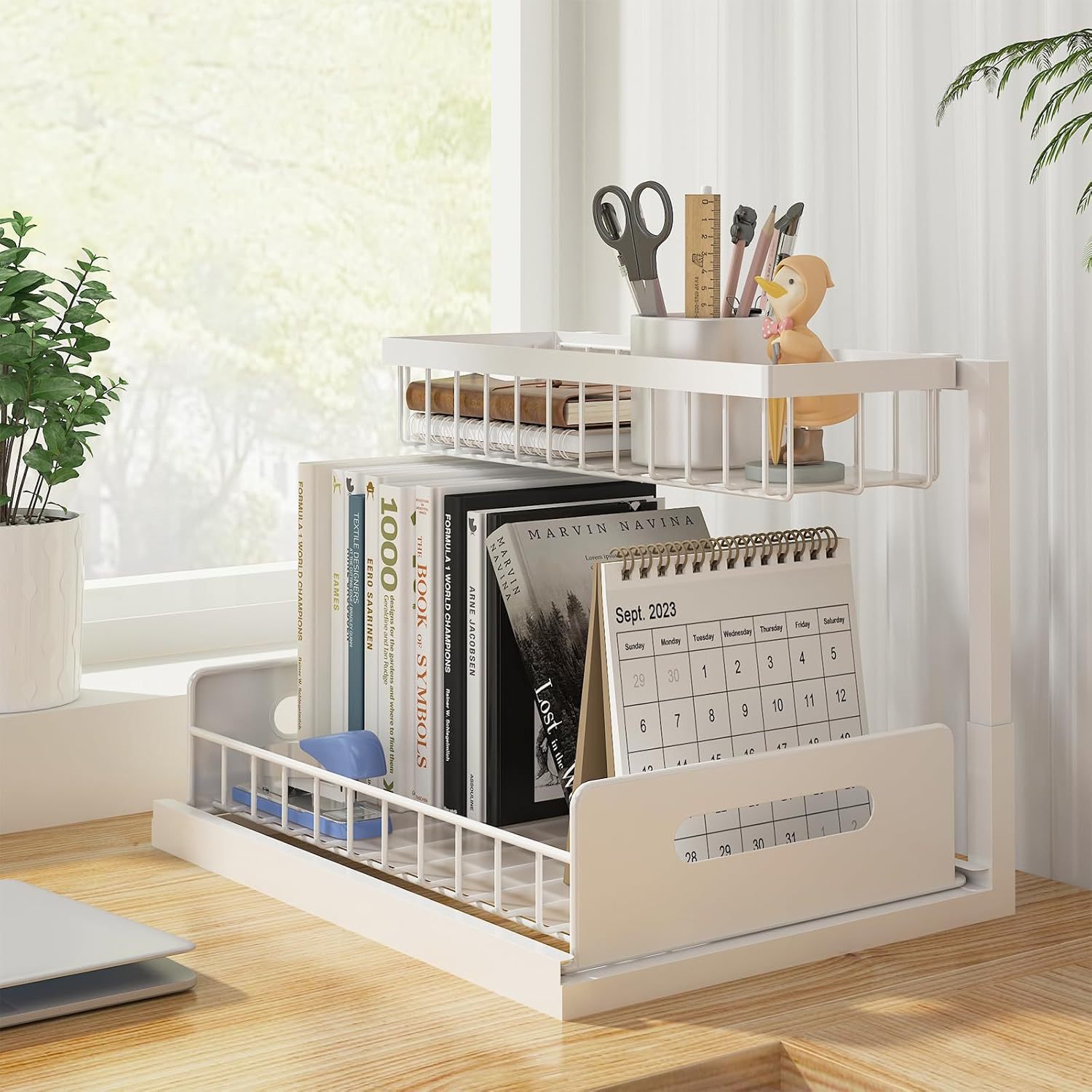 Estante de cocina de stock estante de condimento estante de almacenamiento estante de baño estante de almacenamiento de fregadero estante de acabado doméstico doble capa