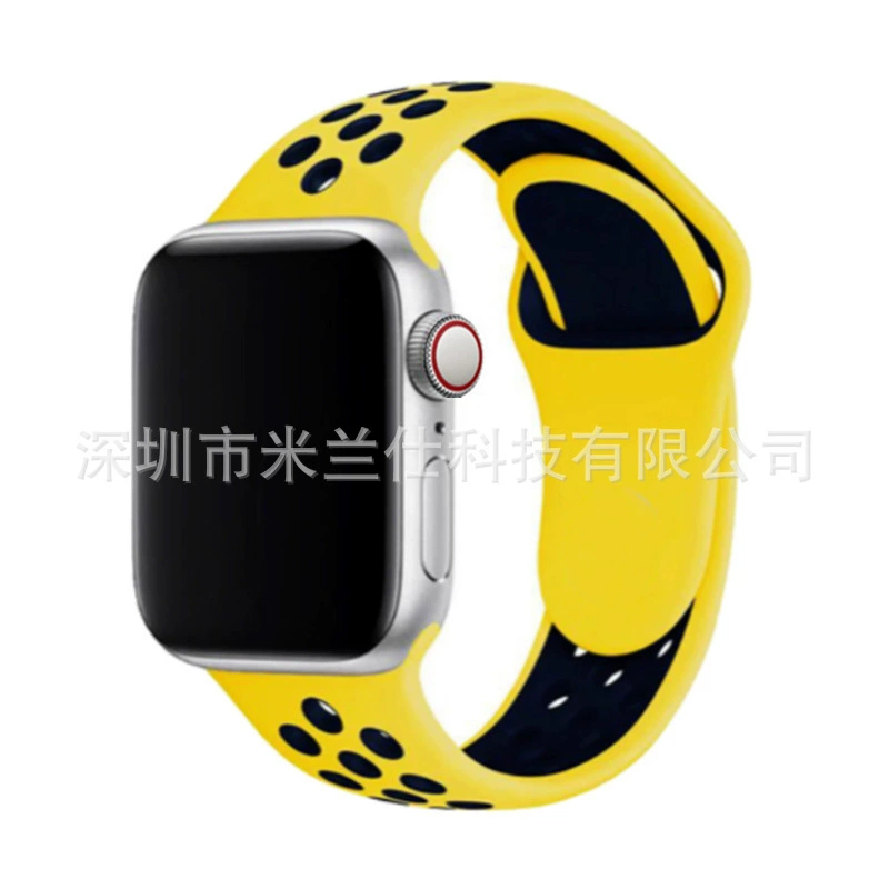 Двухцветный силиконовый браслет Nike S9 подходит для Apple iWatch6789se спортивный Ultra2