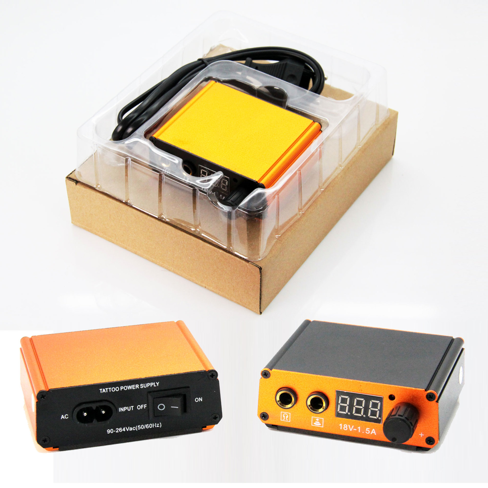 Tattoo equipment, including liner tattoo pens, mini power supplies, tattoo motors, and LCD converters, sold directly from the manufacturer.