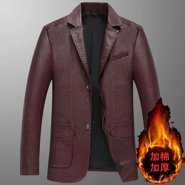 Red-brown suit collar [added cotton]