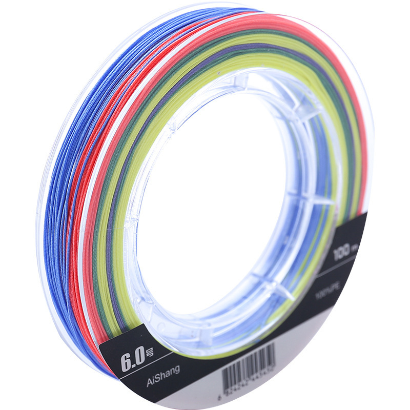 Fiducia equipos de pesca coloridos 8 líneas de pesca de caballo de 100 metros 10 metros un color 8 líneas de pe línea de caballo