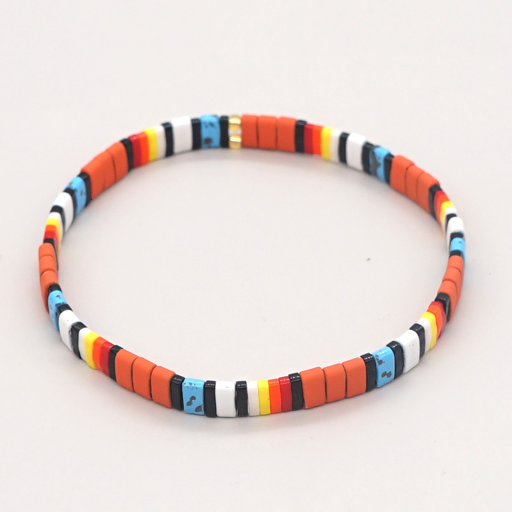 Nihaojewelry wholesale jewelry bohemian multi-layered woven colorful paint beaded bracelet