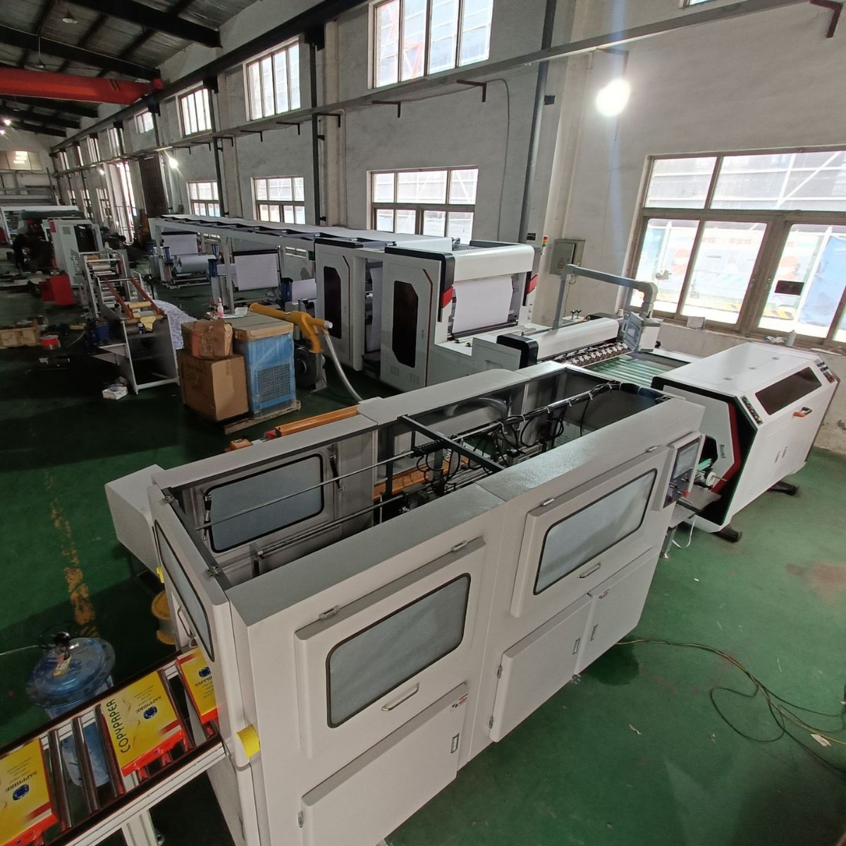 全自动A4切纸包装一体机相纸办公用纸卷筒包装材料横切机