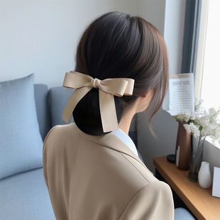 Head Flower Nurse Hair Net Professional Hotel Bow Hair Net Pocket Work Bank Waiter Stewardess Hairpin