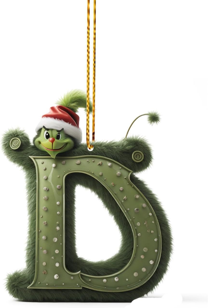 Amazon Grinch Letras Decoración Decoración de Navidad Decoración de árbol de Navidad Colgante image 9