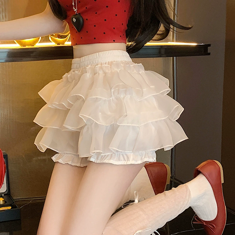 Юбка-трусики в форме тыквы, юбка-тортик, многослойная юбка-пачка с защитой от воздействия, милые защитные штаны, короткая юбка для женщин