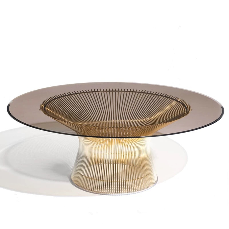 Decorative Metal Table Quality Handmade Fancy Edge Flat Plate Classic Fashion Wholesale Luxury Metal Coffee Table