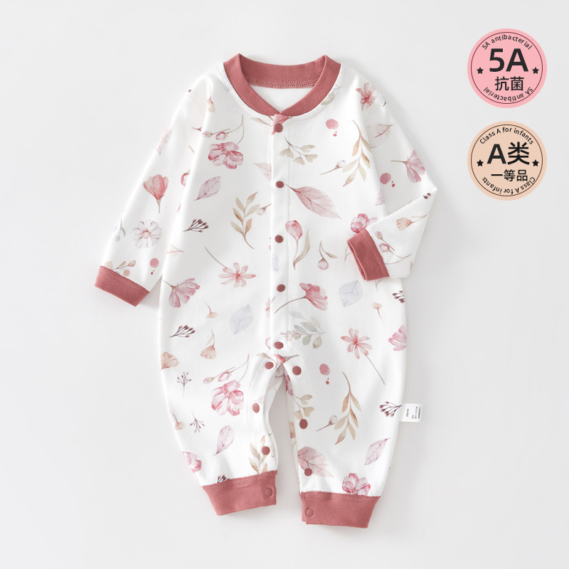 Baby Jumpsuit spring and autumn baby autumn and winter underwear pajamas newborn clothes pure cotton underwear newborn autumn clothes