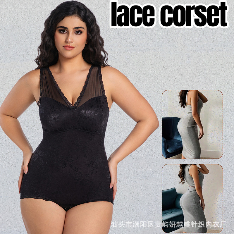 跨境热销排扣塑身连体衣女大码收腹提臀corset shapewear束身衣|undefined