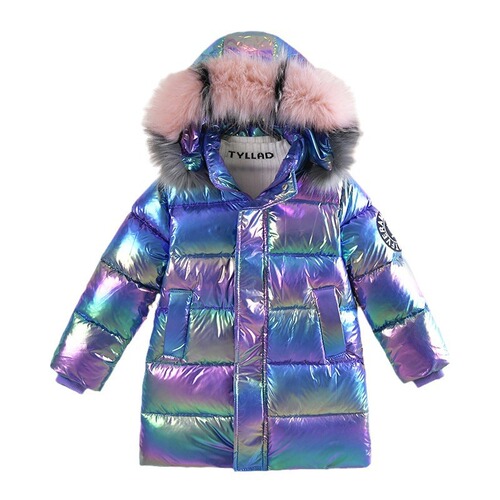 Women's and Children's Gradient Thick Outerwear, Colorful Winter Snow Clothing, Warm and Fashionable Top