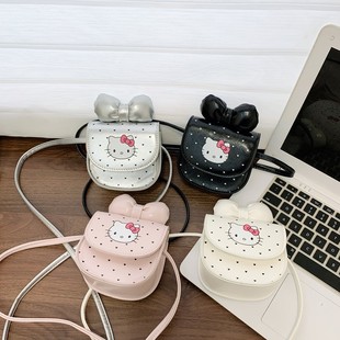 Wholesale Mini Cute Cat Girls Crossbody Bag Fashionable New Style Outing Bow Small Shoulder Bag Accessories Coin Purse