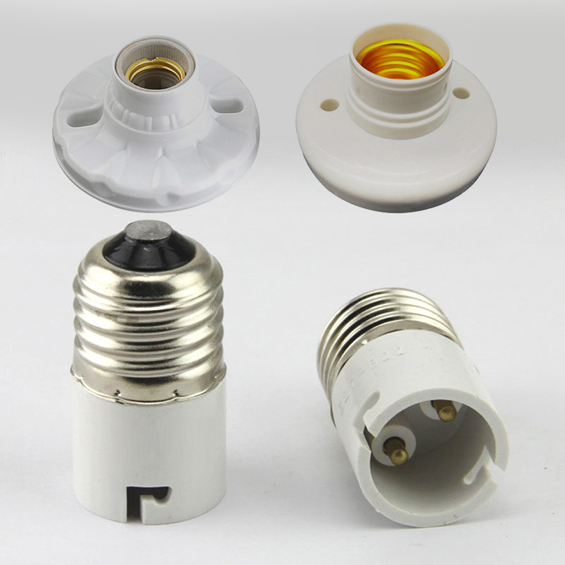 Adecuado para accesorios de base de bombilla led enchufe e27 puerto de tornillo b22 puerto de bayoneta de extensión cabezal de conversión portalámparas al por mayor