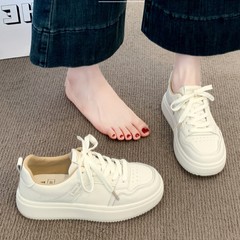 厚底小白鞋女款2025新款季女鞋子学院风纯白运动鞋休闲鞋学生板鞋