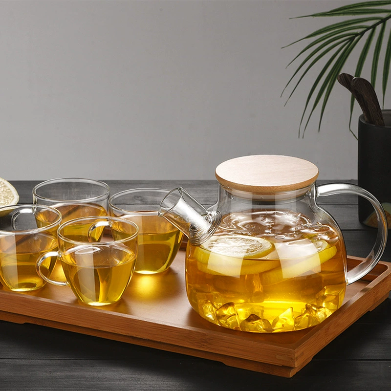 Glass teapot, summer capacious iced tea, set