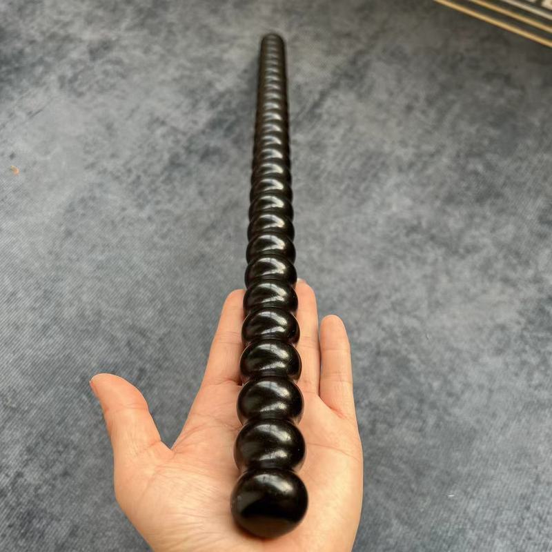 紫光檀木竹節の棒の瓢箪の皿は棒の武術の棒を遊んで背中をたたいて筋の多機能のフィットネスの文を打って瓢箪を遊んで短いです。|undefined