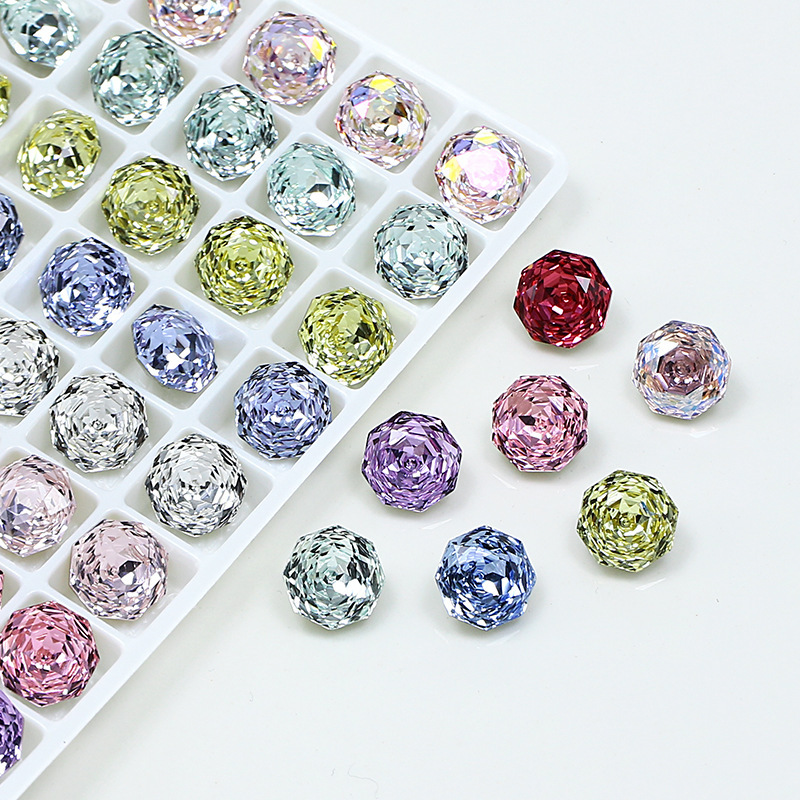 Dongzhou 8mm Eight-Sided Millennium Rose Cut Diamond Flash High-Quality K9 Glass Rhinestone Imitation Zirconium Cut Bracelet Jewelry Accessories