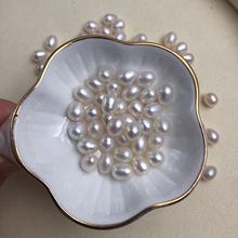 淡水珍珠裸珠中小米形散珠圆米胖米无孔DIY手作原产地半成品批发