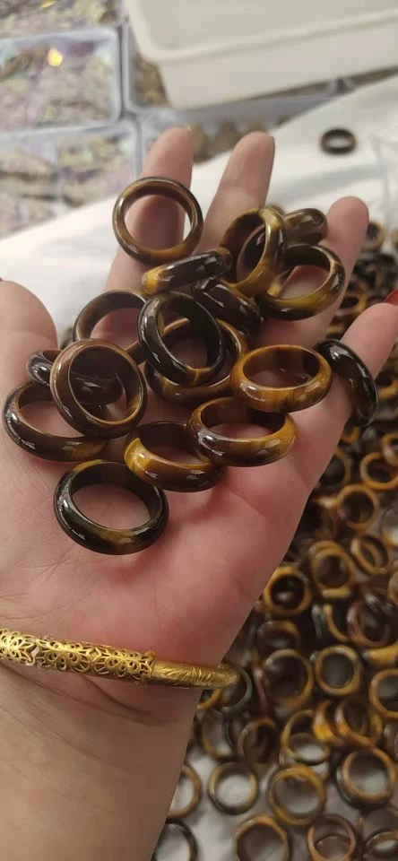 Ring with stone jade, wholesale