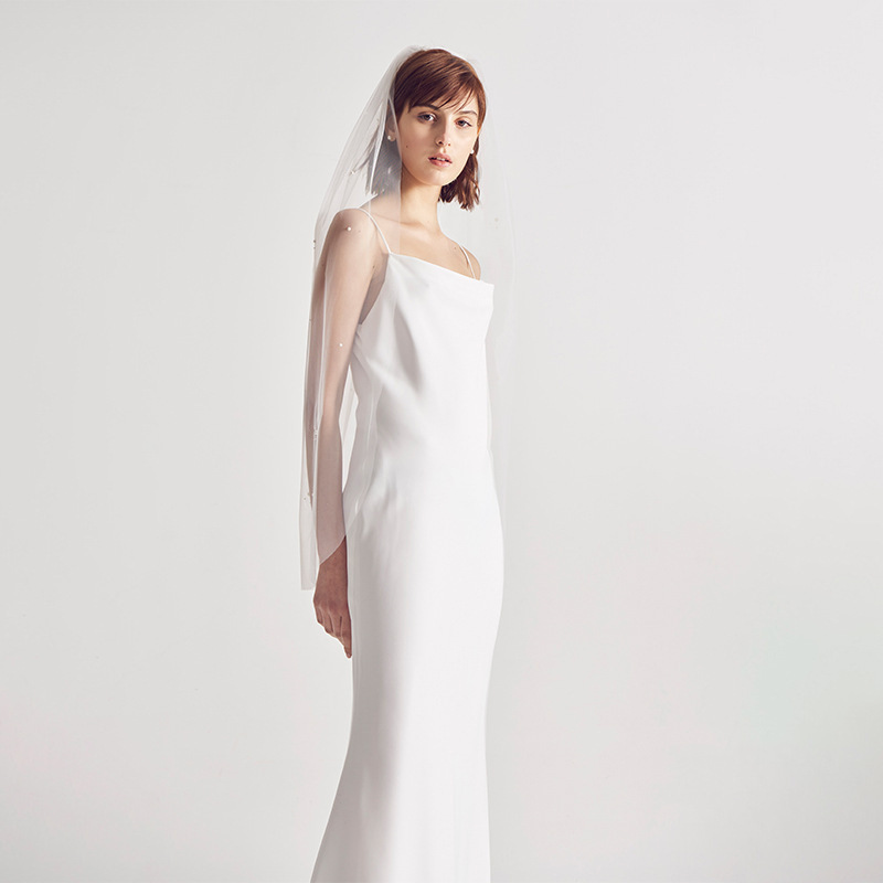Light Wedding Dress 2026 New Style Satin Simple Forest Style Light Gauze Strap Wedding Banquet Dress Women's Travel Photography Going-Out Dress Light Wedding Dress 2026 New Style Satin Simple Forest Style Light Gauze Strap Wedding Banquet Dress Women's Travel Photography Going-Out Dress